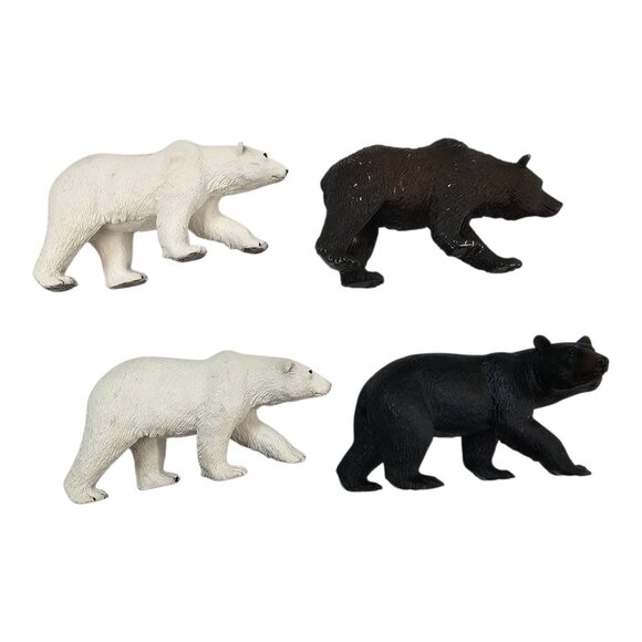 Mojo Polar Bear Woodland Grizzly Black Bear Figures Hand Painted Realistic Toys - Picture 5 of 12